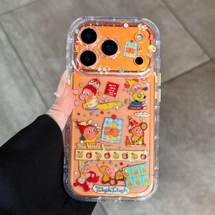 适用苹果17promax手机壳新款iphone17pro闪粉星星人17高级感16可爱15透明pm硅胶14全包防摔ip卡通小众女超火