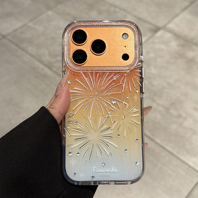 适用苹果17promax手机壳新款iPhone17pro新年星星烟花17高级感16pro全包防摔15硅胶pm小众14女款ip超火ins风
