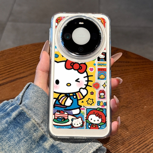 m60小众外壳 女款 适用华为mate80手机壳新款 mate80promax全包防摔透明mate70高级感可爱kt猫mate60pro硅胶pro