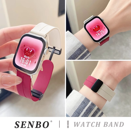 适用华为Fit3表带手表watchfit4新款拼色硅胶磁吸watch二三代夏天腕带fit1智能运动替换带new女生时尚男配件