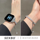 高级感fit3 适用华为FIT3新款 时尚 手表带单排彩钻表带watch fit4金属轻奢腕带fit二三代new智能表带fit1女款