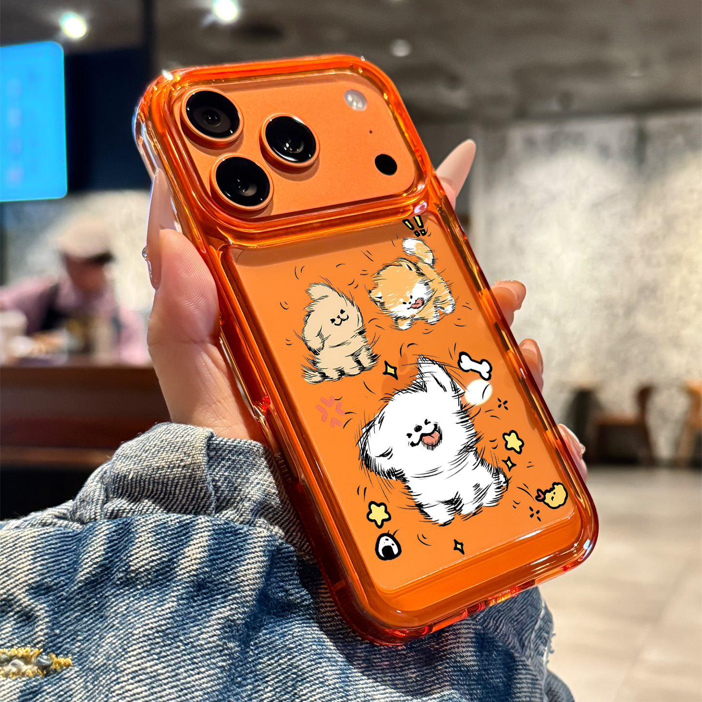 适用于苹果手机壳甩头小狗