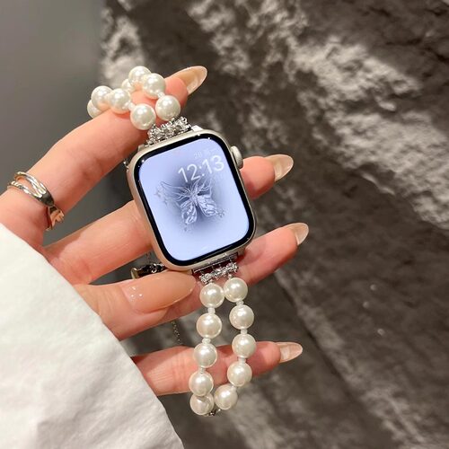 iwatch创意高级珍珠链条表带