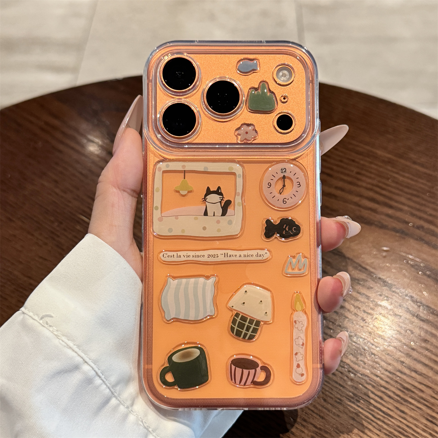 适用苹果17promax可爱猫咪贴纸