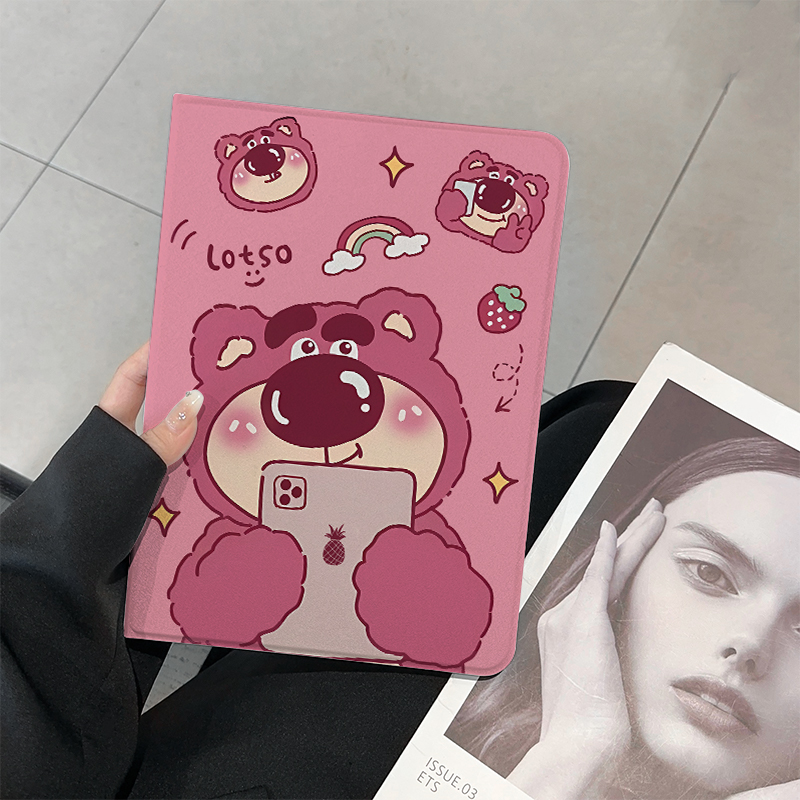 可爱草莓熊书本式ipad保护套