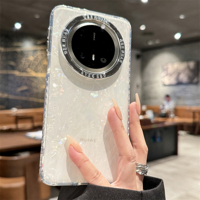 适用华为mate70pro贝壳纹手机壳