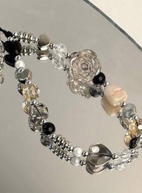 圣铂创意手机壳挂绳可爱钥匙扣挂链挂环少女ins风链条u盘串珠diy手环贴片相机耳机套挂件水晶ccd挂坠新款高级