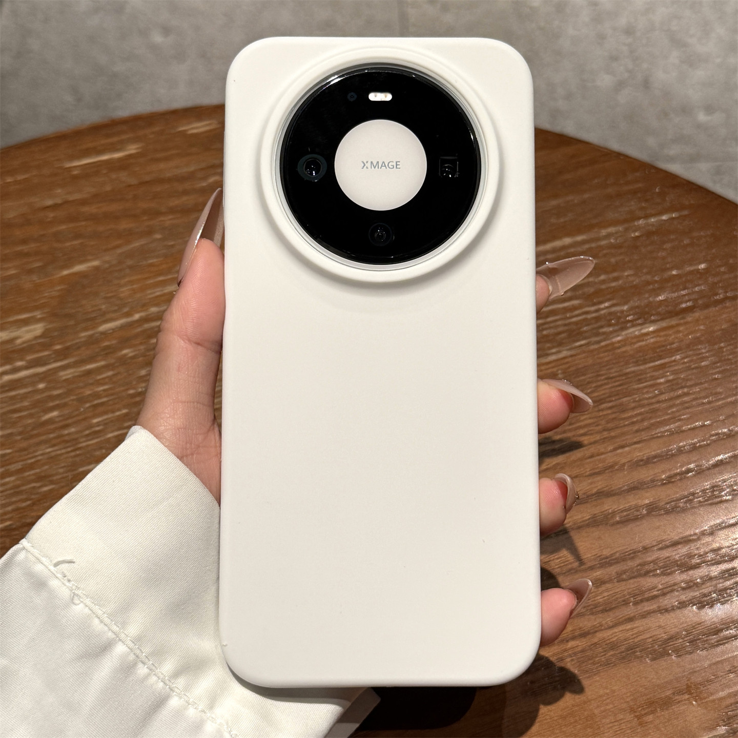 适用华为mate80白色硅胶手机壳