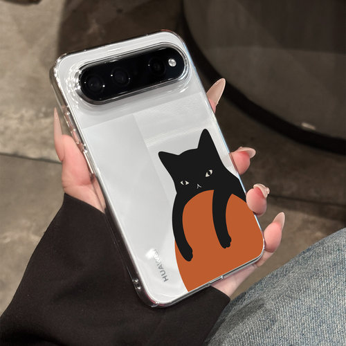 适用于华为puraxview手机壳黑猫