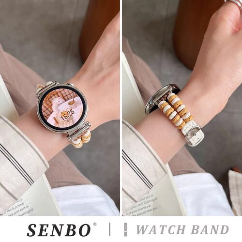 适用华为gt5表带gt4夏季新款GT3真皮皮质watch4pro智能手表女watch3pro火山石gt2 pro高级41mm时尚女士46mm男