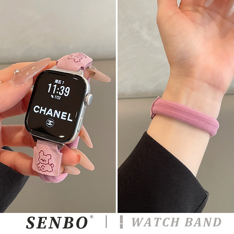 适用华为fit3手表表带新款watch fit4皮筋小熊表带fit二三代智能运动腕带fit2/1/new弹力发圈女款时尚男情侣
