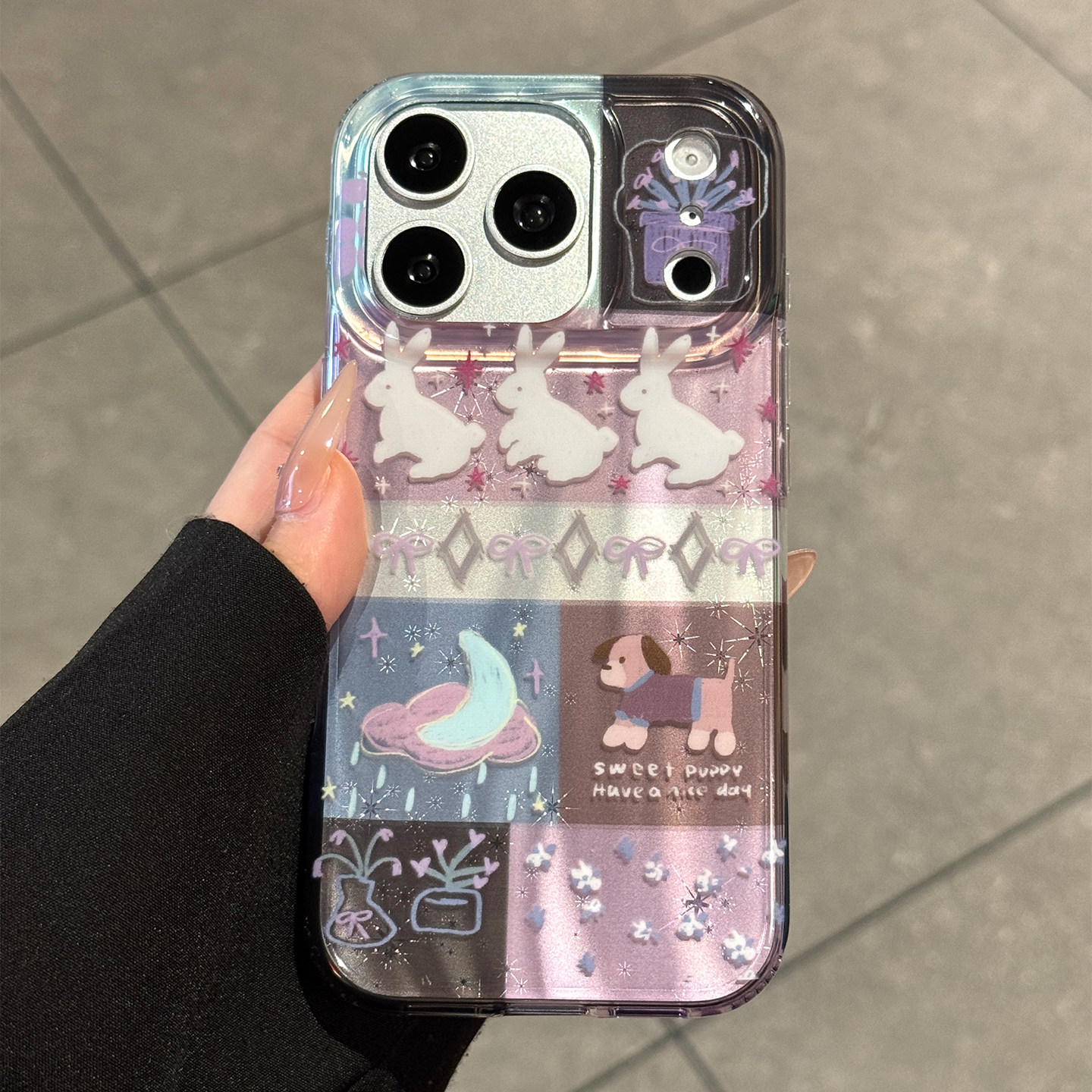 适用苹果17promax手机壳新款拼接兔子iPhone17高级感17pro全包防摔16超薄硅胶15秋冬外壳14的女款pm小众超火,3C数码配件,手机保护套/壳,淘宝优惠券,粉丝福利购,淘宝优惠卷