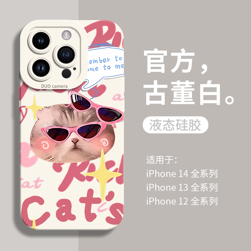 苹果手机壳可爱猫咪小众2021