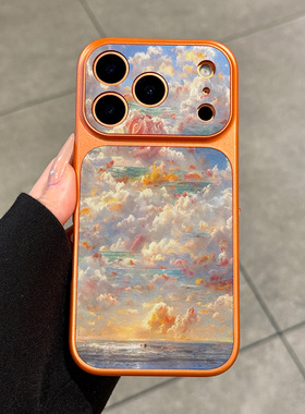 适用苹果17promax手机壳新款iphone17海上生花17pro皮质16高级感15硅胶14全包防摔ip女款13超好看pm小众ins风