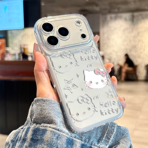 适用苹果17promax卡通kt猫线条