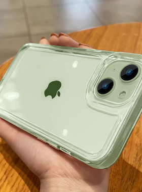 圣铂适用新款绿色苹果15的手机壳iPhone15plus高级感14pro全包防摔14pm透明ip13小众12por女款11promax套男士