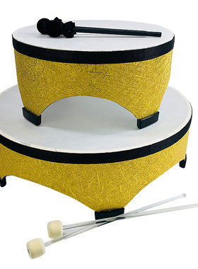 幼儿园金色大地鼓 儿童玩具木制大鼓 ORFF