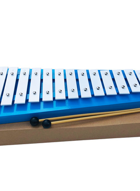 奥尔夫打击乐器蓝色底座13音铝板琴儿童木制教玩具幼儿12个月以上