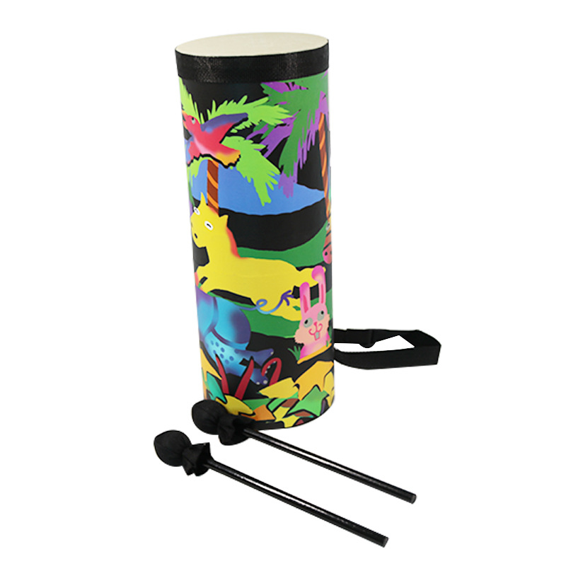 奥尔夫天地 热带雨林腰鼓 儿童专用舞蹈手鼓 幼儿卡通腰鼓HD1-1-1