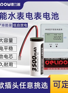 德力普智能水表电池ER14505/ER18505/CR17450家用电子ic插卡3V/3.6V水表电表专用锂亚电池