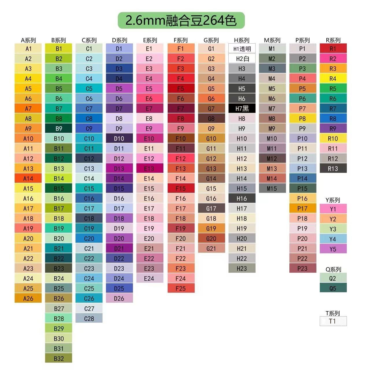 MARD高品质融合豆补充包套装星芒婆娑同色通用拼豆材料包工具全套
