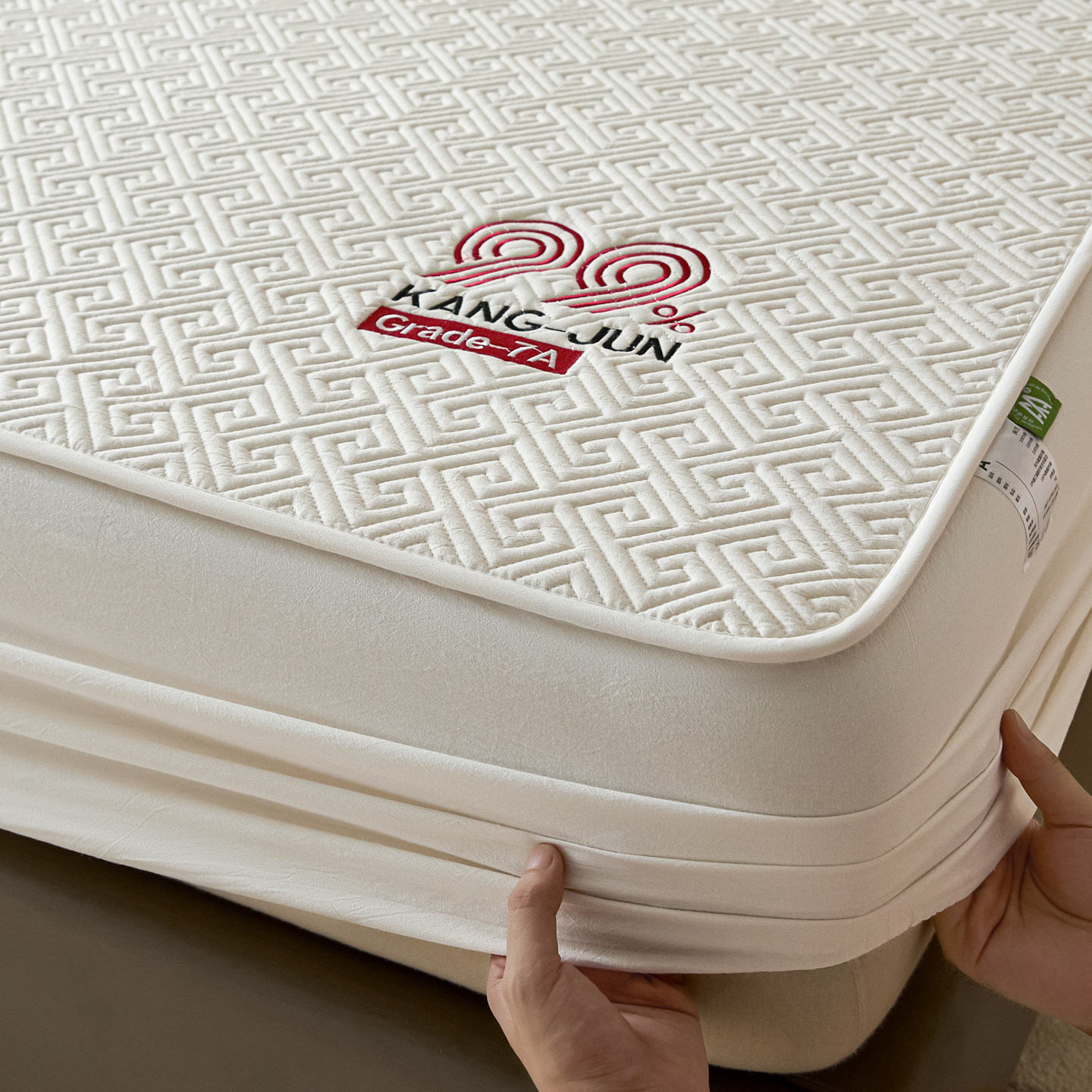 A类纯棉新疆棉花夹棉床笠单件100全棉床垫保护罩套2025新款四季款