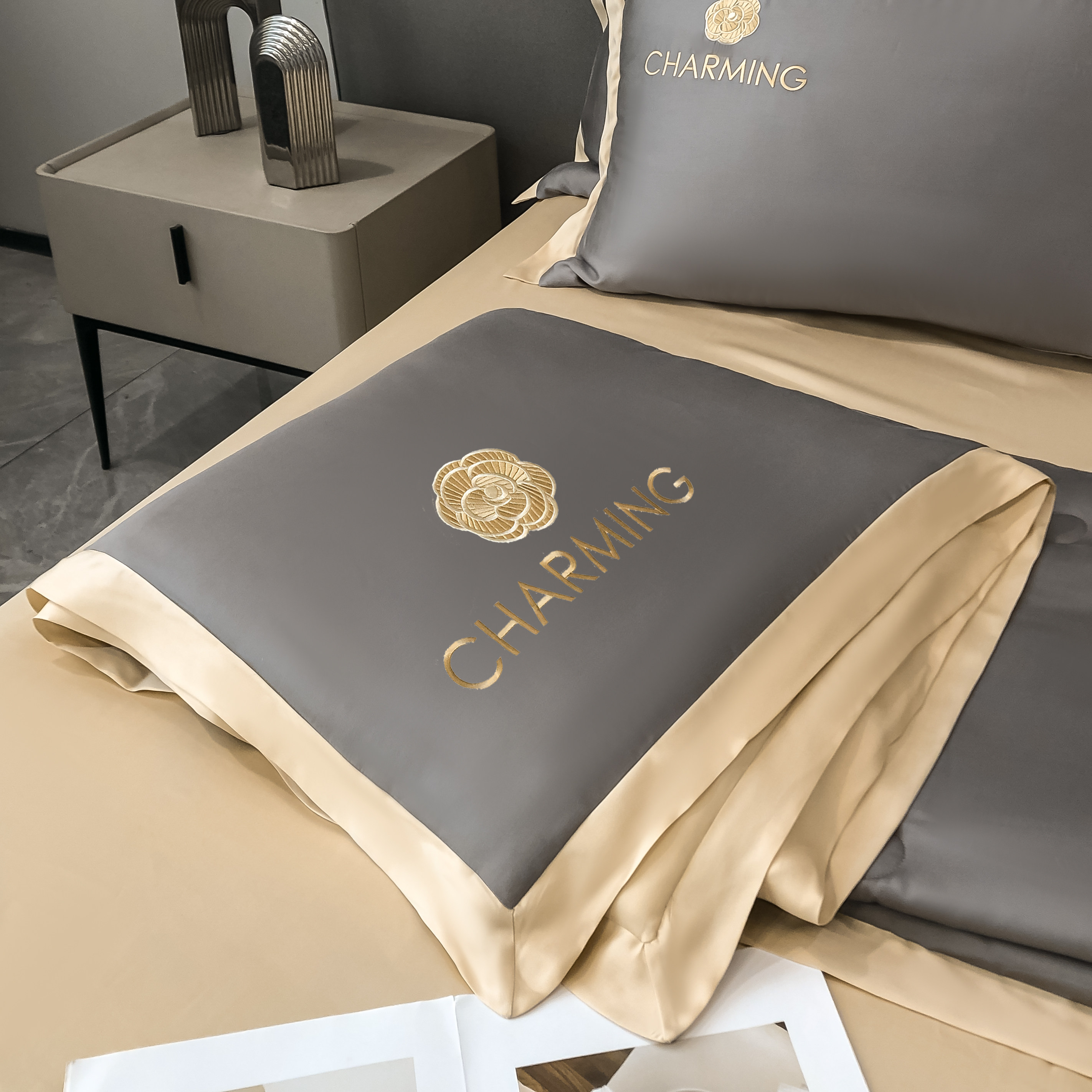 A类水洗真丝夏季凉感冰丝空调被夏凉被2024新款被子可机洗四件套