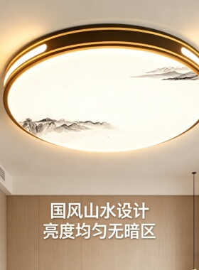 led吸顶灯卧室灯客厅灯简约现代大气新中式餐厅阳台过道中山灯具