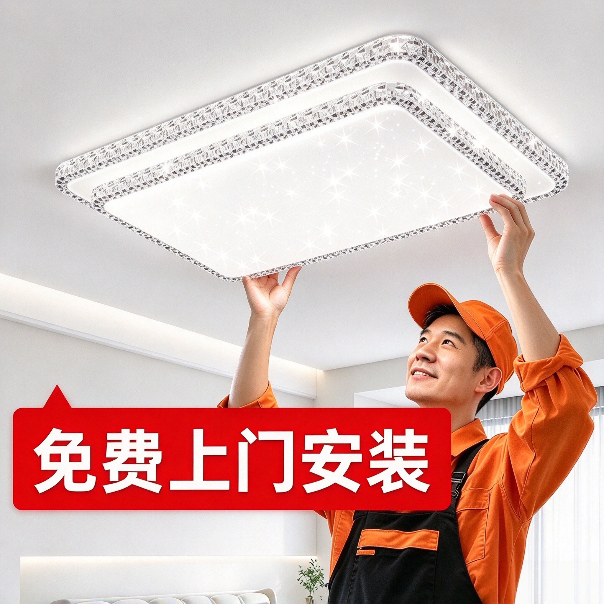 免费包安装超薄客厅灯现代简约大气led吸顶护眼灯具全屋2026新款