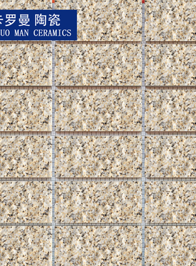 4.5×9.5厘米豹纹外墙瓷砖凹凸麻面黄色黑色白色常德保利中央花园