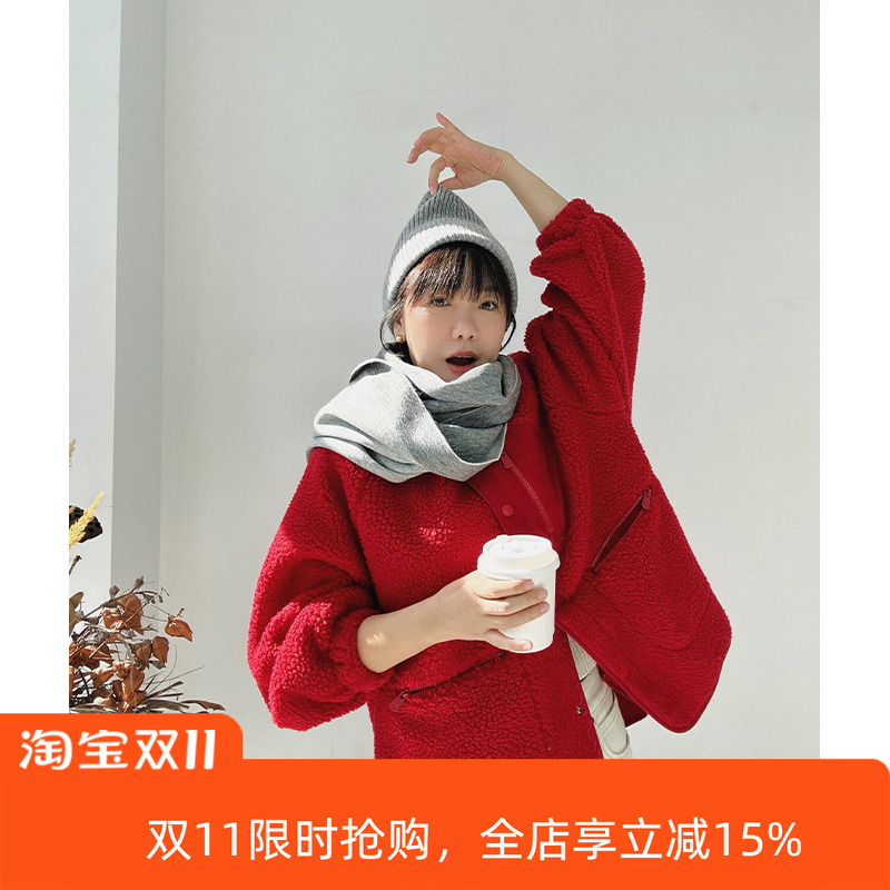 糖皮出品 自带魅力 宽松廓形 厚实保暖减龄实穿 秋季颗粒绒大外套