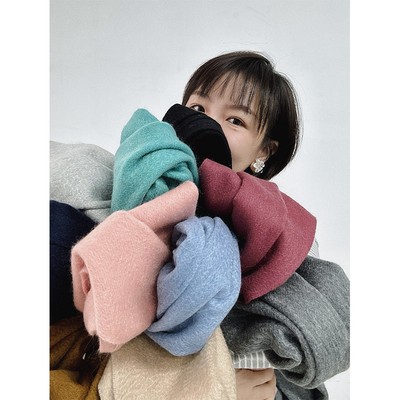 糖皮出品 冬日焰火 内蒙古阿尔巴斯羊绒 冬季保暖多色围巾