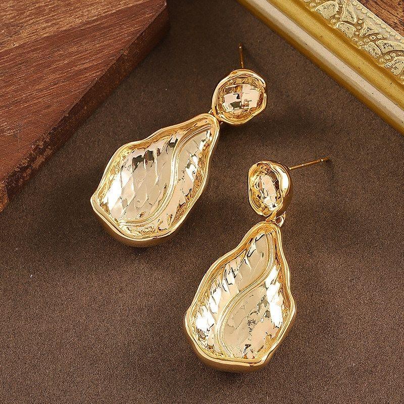 欧美合金女气质水滴型耳环耳钉