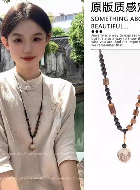 国风毛衣链木质毛衣链男女菩提