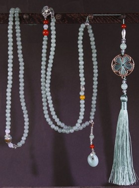 合金玻璃圆珠女新中式国风斜挎链