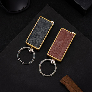 创意直冲充气打火机 904钥匙扣挂件金属贴皮防风打火机个性