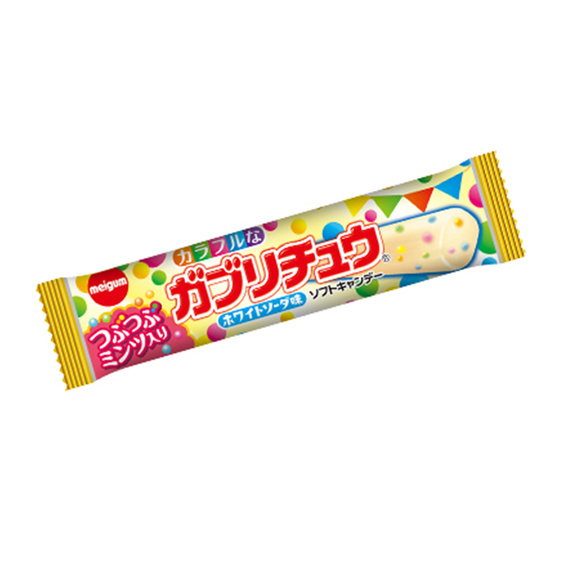 日本直邮 明治棒形软糖 白苏打汽水糖葡萄可乐味