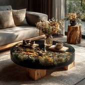 环氧树脂河流桌茶几创意个性 小户型客厅家用简约现代轻奢桌072212