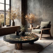 环氧树脂河流桌茶几创意个性 小户型客厅家用简约现代轻奢桌072209