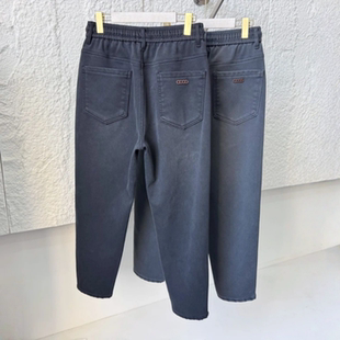 男立体剪裁做旧长裤 字母图案直筒裤 百搭裤 子男款 潮 冬季 休闲裤 时尚