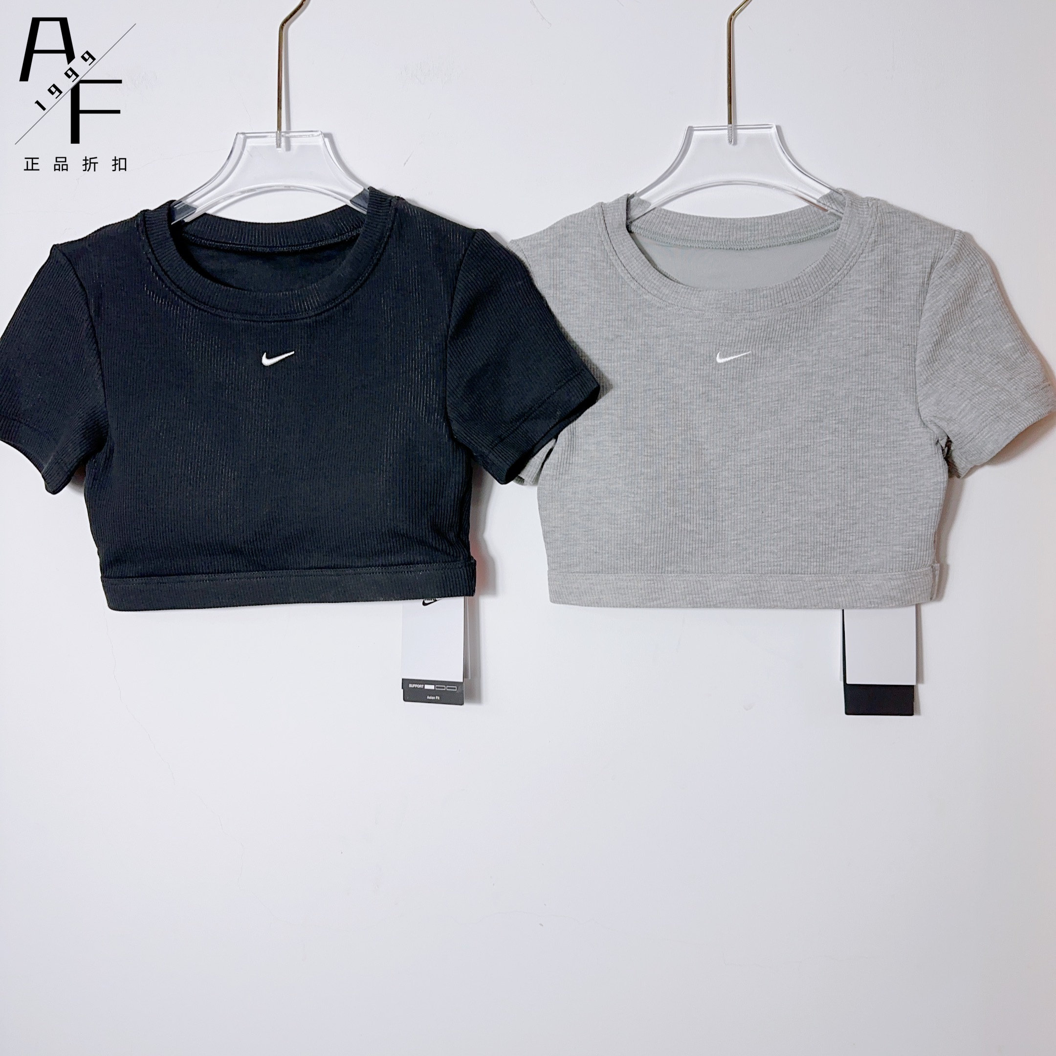 Nike/耐克 女运动休闲二合一背心含胸垫跑步健身短袖T恤HF5418