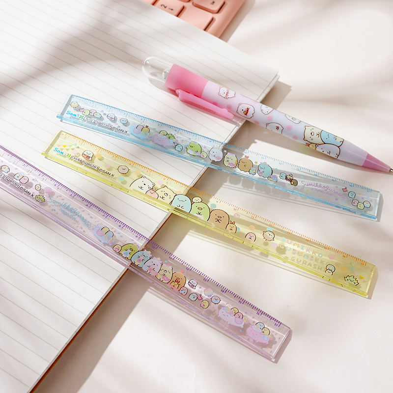 日本现货san x角落生物学生可爱创意文具15cm塑料直尺17cm尺子