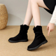 一脚蹬堆堆靴子女2025网红爆款 美拉德靴子西部靴短靴厚底马丁靴女
