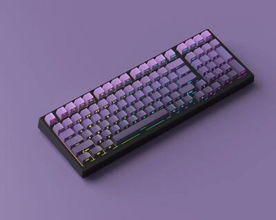 新盟K980侧刻三模机械键盘蓝牙无线有线白玉轴99键RGB背光渐变