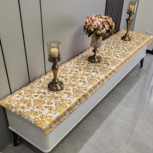 防水电视柜桌布2025新款 柜布梳妆台防尘长条柜盖布 网红台布PVC鞋