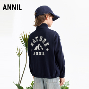 安奈儿童装男童针织外套2026春新款