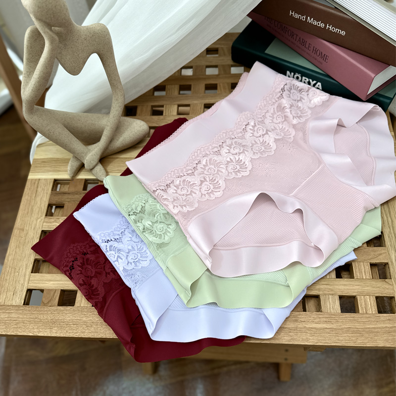 蕾丝镂空中高腰女内裤