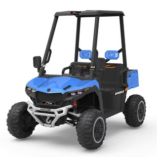 萨玛特新款儿童电动车带遥控四驱越野车宝宝可坐双座充电沙滩车