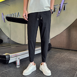 2026春季新款休闲九分裤男束脚修身小脚拼接运动裤1001B173P48，女装休闲裤，星座1001