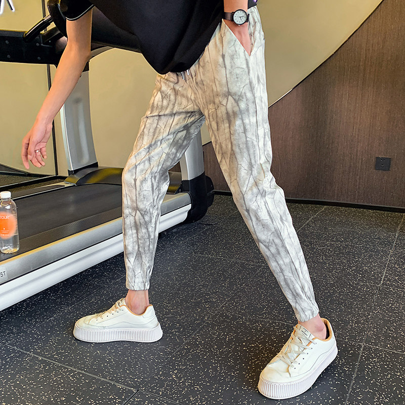 2026春季新款休闲裤男帅气修身小脚百搭个性九分裤1001KB31P48，男装休闲裤，星座1001